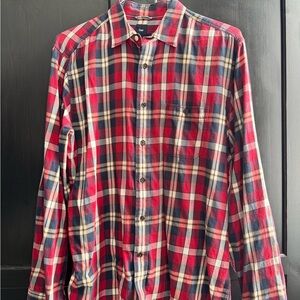 GAP Red and Blue Plaid Flannel Shirt